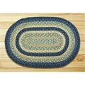 Capitol Earth Rugs Oval Shaped Rug, Breezy Blue, Taupe and Ivory 07-362